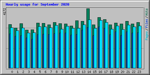 Hourly usage for September 2020