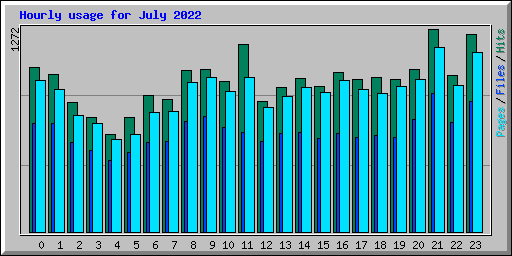 Hourly usage for July 2022