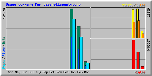 Usage summary for tazewellcounty.org